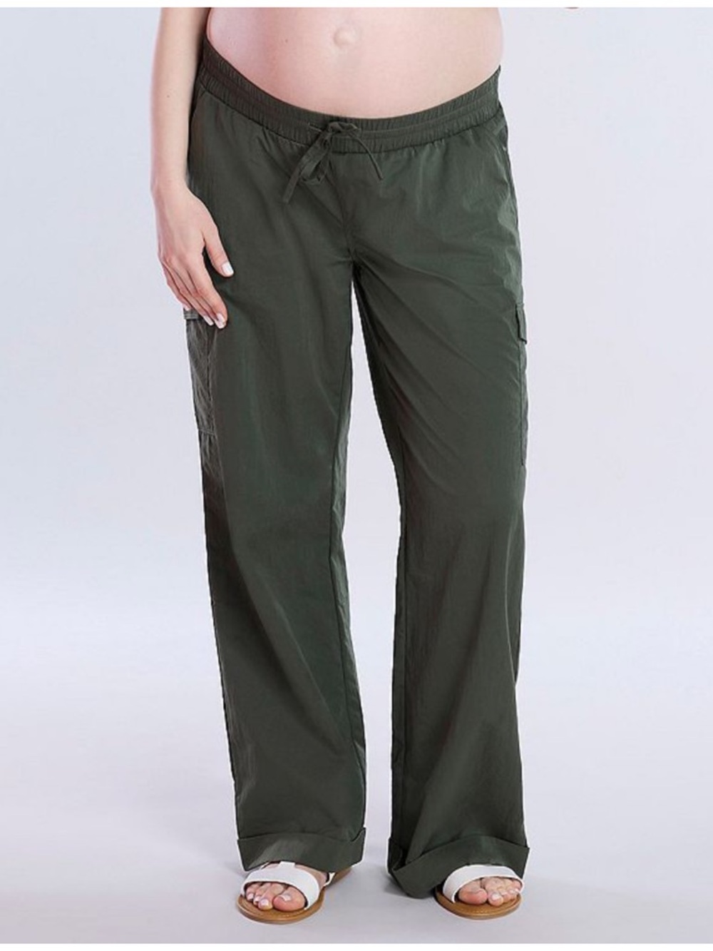 NWT Motherhood Maternity utility cargo jogger size small - Picture 2 of 9